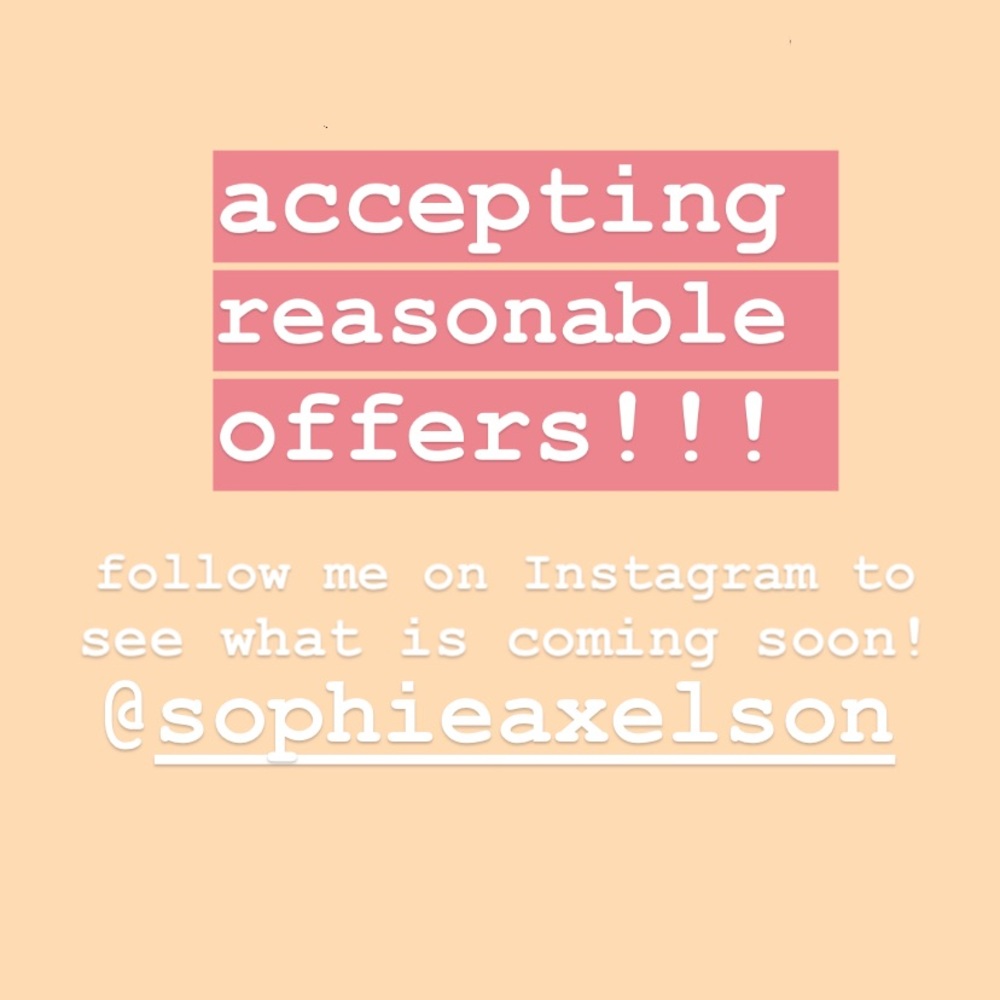 accepting reasonable offers!!
